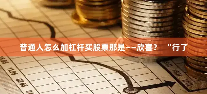 普通人怎么加杠杆买股票那是——欣喜？  “行了
